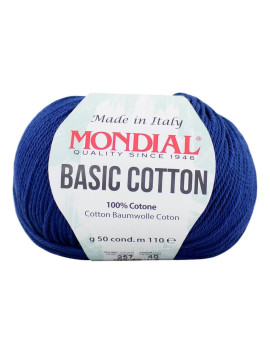 Novelo de algodão Basic Cotton cor 111 - Azul marinho
