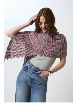 Modelo de casaco tricotado com fio Anchor Creativa Cotton Wool cor 226
