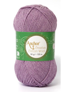 Novelo de algodão com lã Creativa Cotton Wool - Cor 226- Roxo