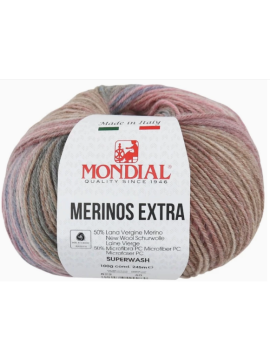 Novelo lã Merinos Extra Stampe Matizado da Mondial, cor 822