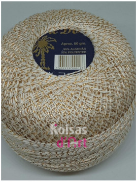 Novelo de Fil D'or - Cru com fio Ouro
